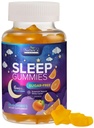 Guma de dormit Supliment 6mg - Sugar Melatonin Gummy gratuit pentru adulți, Natural Zero Sugar Gummy dormit pentru adulți, Copii, Orange Arostat, Vegan, Support suplimentar de somn Vitamina - 60 Gume