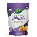 Natura's Way Sambucus Zinc Lozenges cu Elderberry and Vitamina C, Honey Lemon Flavor, 24 Lozenges