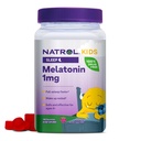 Natrol Kids Melatonina 1 mg, Supliment alimentar pentru somn odihnitor, Melatonina Gumies pentru copii, 180 Zmeură-Flavored Gumies, până la o aprovizionare 180 zile