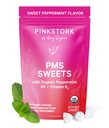 Pink Stork PMS Organic Support Dulciuri pentru adolescenți și femei - Ingrediente simple și naturale Vitamina B6 și mentă - Perioada, Digestie, Bloating, Swings Mood - 30 picături