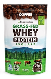 Opportuniteas Cafea Whey Pulbere Proteină - Carb scăzut & Keto prietenos - Iarbă Fed Whey Izolat + cafea columbiană - 60 mg Cafeina pentru energie - Pre sau Post Workout Drink Mix, Latte, Shake & Smoothie 1lb