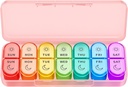 Organizator de pastile săptămânale de 2 ori pe zi - AM PM Organizator de pastile cu 7 zilnic de culoare-codate cazuri mici, dimineață și noapte pastile de călătorie pentru vitamine, medicamente, & Suplimente
