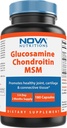 Nova Nutritie Puterea Triplă Glucosamină Chondroitin MSM 2600 mg/Serving Capsule, Sprijină Comune sănătoase, Cartilage și tesut Connectiv - Promovează Confort comun & Flexibilitate 180 Conte