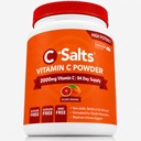 C-Salts Vitamina C pulbere supliment - 100% pură mare doză Buffered vitamina C pulbere pentru suport imunitar - Organic, Sugar-Free, Vegan, non-GMO, Stomac-Friendly, sânge Orange 8oz