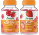 Magneziu de calciu viu + zinc 50mg, Gume Bundle - mare degustare, Supliment de vitamine, gluten gratuit, OMG-uri gratuit, Chectabil