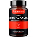 PhiNaturals Organic Ashwagandha Root Extract în capsulele Vegas egal cu 6000 Mg Root - Ashwaganda Supliment pentru bărbați și femei cu 1500 Mg per servire 30 Serviri - 500 mg per capsulă Vegan 90 Conte