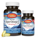Carlson - Super Omega-3 Gems, 1200 mg Omega-3 Acidi grasi cu EPA si DHA, Supliment Norvegian salbatic-prins, Capsule cu ulei de peste Sustinabil sursa, Omega 3 Suplimente, 100+30 Softgels