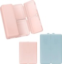 FYY 2 PC-uri Daily Pill Organizator, 7 Compartimente Portable Pilula Case Travel Pill Organizator, [Folding Design] Pilulă cutie pentru Purse Pocket pentru a deține vitamine, Cod Ulei de ficat, Suplimente și medicamente-Pink. Marina