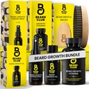Barbă Club Premium Barbă de creștere Kit - ulei de creștere, vitamine, vitamina Spray & Bor Bristle Perie - Set cadou