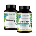 EMERALD LABS Bundle with B Healthy (120 Veg Caps) & Men's 45+ 1-Daily Multi (60 Veg Caps) - Vegan Vitamina B Complex with Full Spectrum B Vitamins - Men's Multivitamine with CoQ10, Lycopene & More