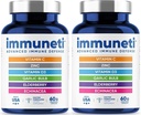 Imunti - Advanced Immune Defense, 6-in-1 puternic amestec de vitamina C, vitamina D3, Zinc, Elderberberries, Usturoi Bulb, Echinacea - 2 Pack - Sprijină sănătatea generală