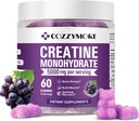 Creatin Monohidrat Gummies 5000mg pentru bărbaţi şi femei, Gomitas de Creatina Creatina Monohidrat 5g, Creatina Monohidratada Gummy pentru musculare Constructor, energie Boost, Pre-Explozie, 60 Conte, Struguri