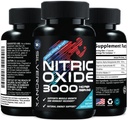 Extra Putere Oxid de azot Supliment 3X Rezistenta L Arginina, Citrulina Malate, AAKG, Beta Alanina - Premium Musculare Suport Booster azotic - Natural Energy & Heart Health Support - 60 capsule
