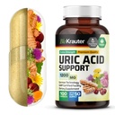 BIO KRAUTTER capsule de susţinere a acidului uric 1200 mg Blend - 100 Conte - Supliment renal w/Tart Cherry 10:1 Extract de muls de lapte şi extract de turmeric - Vegan