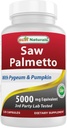 Cele mai bune naturale a văzut Palmetto 10:1 Extract suplimente de prostată pentru bărbați - 120 capsule - Made with Pygeum Bark 4:1 Extract & Pumpkin Seed Powder