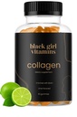Negru Girl Vitamine - gume Colagen pentru păr, piele, și Nail Support, cu vitamina C, vitamina E, și Biotin, Gluten-Free, (Lemon), 60ct