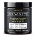 VEGATOT Vertigo Supliment *USA Made and Tested* Suplimentul urechii interne cu Ginkgo Biloba Lion coamă Lemon Bals Ginger VIT B1, B6, B12- pentru Amețeli Spinning Inner Echilibrul urechii