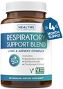 Suplimentul de sanatate pulmonara - Invigorant Lung Supplement Ajuta suport Clear Airways Mucus eliminarea și sezon sau an rotund dezintoxicare - Vegan Herbal non-GMO Formula (4 luni de aprovizionare)