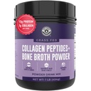 16oz Broth Pulbere de oase cu iarbă Fed Colagen Peptides - Nearomate, Zero Carb, Dairy Free, Nu Aditivi, Nu Fillers - Natural Source Tip I și III - Grass Fed Bone Broth Collagen Pulbere