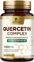Querbetin Supliment 1000mg - Natural, de bază de plante suport pentru Immun, modificări celulare, respiratorii şi sezoniere - Extra Putere Querbetin Dihidrat din Sophora Japonica - 120 Capsule vegetale