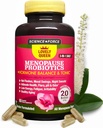 Menopauză minunată Supliment + Echilibru hormonal + Managementul greutăţii corporale, Flash-uri fierbinţi, Swings, Sănătate vaginală & Uscăciune 
