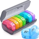 Weekly Pill Organizator de 2 ori pe zi, ZIKEE AM PM Pilula cutie cu 7 Pilula detasabila caz, BPA-Free & Portabil 7 zile Pilula Organizator cu stocare mare pentru a deține medicamente, vitamine și uleiuri de pește