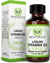 Nutriţie binevoitoare Vitamina D3 picături 5000 UI - Potent & eficient 1000 UI pe picătură - Supliment alimentar lichid absorbit rapid - 100% alcool şi gluten gratuit