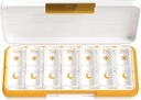 Zoksi Am Pm Pill Organizator 7 zi, Săptămânal Pilula Box 2 ori pe zi, Medicina Pilula Organizator cu Compartiment separat, Pastile de călătorie Case Dispenser portabil pentru vitamine, uleiuri de pește, medicamente (White)