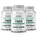 Organics Ocean Fiber mai bine - supliment de fibre de zi cu zi - moale Stool pentru mișcările de Bowel fără efort - cu Psyllium Hulk și Slippery Elm - 3 sticle