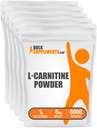 BulkSupplements.com L-Carnitina pulbere - Carnitina Supliment, Amino Acid Supliment - Fără aromă & Gluten gratuit, 1g per Serving, 1kg (Pachet de 5) (11 lbs)
