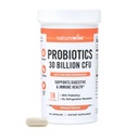 NatureWise Max Probiotics for Women & Men - 30 Miliarde CFU 18 Tulpini cu prebiotice - Pentru sănătate gutoasă și digestivă - Capsule cu eliberare întârziată, Gluten Free - 60 capsule[2-Lonth Supply]