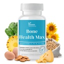 DR VITAMIN SOLUŢII Sănătate osoasă Max - Supliment avansat de calciu şi magneziu cu vitamina D3, bromelain & Ipriflavonă - 60 comprimate pentru oase mai puternice şi suport comun