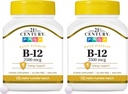 21st Century B 12 2500 mcg Tablete sublinguale, 110 Count (Pachet de 2)