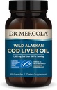 Dr. Mercola Cod Ulei de ficat, 1.300 mg Per Serving, 30 Serviri (60 capsule), Supliment alimentar, Suporturi creier, Bone and Joint Health, Non-GMO, MSC Certified