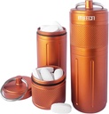 Două-Layer Pill Organizator, Container Pilula impermeabil, Deținătorul de pastile poate stoca pastile Orice Dimensiuni, Vitamine, Cod Ulei de ficat, Suplimente și medicamente, Produse RV, Dimensiune:1.6 x 1.6 x 4.4 în[Orange]