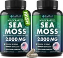 Capsule Moss Sea - Irish Sea Moss Advanced with Burdock Root, Bladderwrack & Muira Puama for Imunity, Gut, & Energy - Superfood Sea Moss Supplements w/Raw Sea Moss Powder (2 Pack)