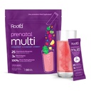 Root'd Praf de multivitamine prenatale - 25 Vitamine & Minerale cu 3x Electroliti, Folate, Fier, D3 pentru mama & Baby, 7 Superfood & Probiotice, Vitamine fără zahăr și hidratare 