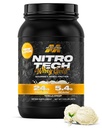 MuscleTech Whey Proteine Pulbere (Vanilla Cream, 2LB) - Nitro-Tech Proteina Whey Izolat Smoothie Mix pentru Lean Muscle & Recovery - 24g de aur Whey pentru femei si barbati - ambalare mai Vary
