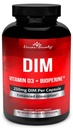 Suplimentul DIM 250mg cu vitamina D3 Plus BioPerine - Diindolilmetan Menopause & Suport estrogen, Suport pentru echilibru hormonal pentru femei și bărbați - 90 Capace vegetariane