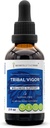 Tribal Vigor fără alcool, Glicerite Eleuthero Siberian Ginseng, Catuaba, Barrenwort - Horny Goat Weed, Muira Puama, Saw Palmetto, Tribulus. Tinctură, suport pentru wellness pentru extract de plante (2 FL OZ)