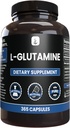 INGREDIENTE ORIGINALE L- Glutamină (365 capsule) Fără magneziu sau fillere de orez, întotdeauna pure, verificate de laborator