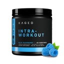 Kaged Intra-Workout pulbere în-Kaged BCAAs, L-Citrullina & Beta-Alanina pentru rezistenta 124mg PurCaf organic Cafeina de apă Pudră de cocos 20 Serviri zmeură albastru