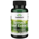 Swanson Spanac Leaf Extract - Supliment vegetal Promovarea sănătății generale - Green Foods Formula w/Beneficial Thylakods & Clorofill - (60 Veggie Capsule, 650mg Fiecare)
