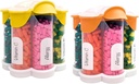 Extra Large Pill Organizator Zilnic, Săptămânal, Lunar Supliment flacon, Cute Blossom Pill Dispenser cu 7 XL Compartimente (2 ambalaj Combo) (Orange și galben)