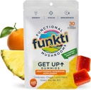 Focus Gume de ciuperci pentru adulți, Ciuperci Supliment cu Cordyceps, Leu, Mane, Chaga, B6, B12, Ceai verde - Get Up Gumies, One pe zi - Max Putere