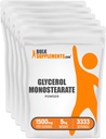 BulkSupplements.com Glicerol monostearat pulbere - Glicerol pulbere, Glicerol Supliment, Sursa de energie - Grad alimentar, Gluten gratuit, 1500 mg per Serving, 5 kg (11 lbs) (Pachet de 5)