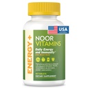 Noor Vitamins Energy+ Multivitamine; Vitamina Halal pentru producerea de energie & Imunitate, 26 Vitamine & Minerale, Black Seed, Date, Honey, for Men & Women. Fără gelatină, 2 luni de aprovizionare