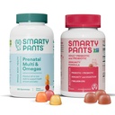 SmartyPants Multivitamine prenatale și Bundle Imunity Probiotic: Omega 3 Ulei de pește (EPA/DHA), Biotină, metilfolat, vitamina D3, C, Supliment de suport digestiv și imun (30 zile de aprovizionare)