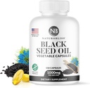 NaturoBliss Black Seed Oil - 150 Softgel Capsules Skin Health (Non-GMO & Vegan) Premium-Cold-Pressed Nigella Sativa Producând ulei de semințe de chimen negru pur - 1000 mg per 2 capsule Servire - 75 Serviri