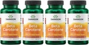 Swanson Beta-Caroten Vitamina A 25000 UI Softgels - Skin, Eye, and Immune System Health - Antioxidant Support - 7500 mcg (300 Softgels) (4 ambalaj)
